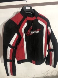 WEISE CORSA TEXTILE JACKET RED WHITE BLACK (SIZE 42-M)