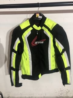 WEISE CORSA TEXTILE JACKET NEON BLACK GREEN HIGH VIS (SIZE 44-L)