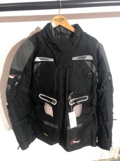 WEISE CORDURA BLACK WITH GREY HIGHLIGHTS RIDING JACKET (SIZE 48-2XL)