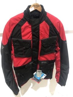 WEISE DYNASTAR II RIDING JACKET RED BLACK (SIZE S)