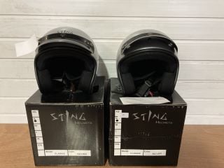 2X STING HELMETS CLASSIC SIZE SMALL (SILVER)