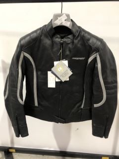 PREXPORT VENUS L-1300 RIDER JACKET. BLACK/STEEL (SIZE 50W)