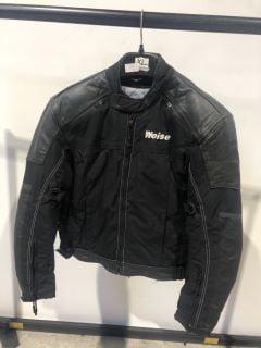 WEISE RIDING JACKET LEATHER ADDED ALL THERMO ALL BLACK (SIZE L)