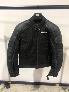 WEISE RIDING JACKET LEATHER ADDED ALL THERMO ALL BLACK (SIZE L)