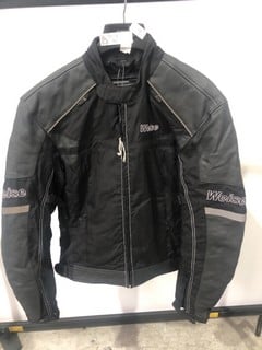 WEISE RIDING JACKET LEATHER ALL BLACK (SIZE L)