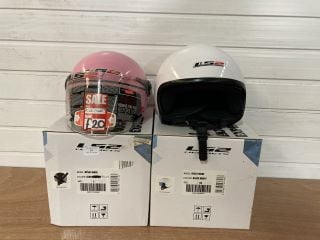 2X L52 HELMETS 1 OF561 WAVE SIZE LARGE (GLOSS PINK) 1 OF561 WAVE SIZE EXTRA SMALL (GLOSS WHITE)