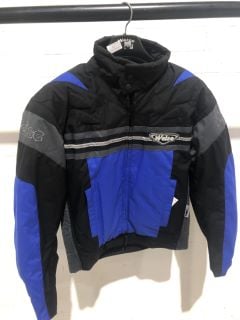 WEISE LARGE MOTORCYCLE JACKET TWO TONE BLACK AND BLUE