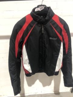 WEISE WMJ21/27 METEOR MOTORCYCLE JACKET IN BLACK/WHITE/RED SIZE M