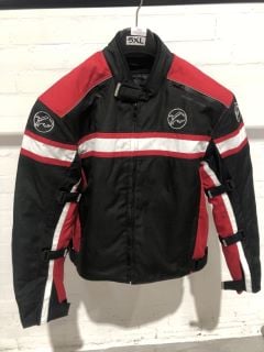 BUFFALO MOTORCYCLE JACKET IN BLACK AND RED SIZE L UK