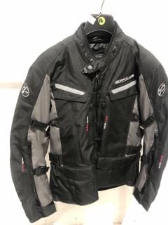 BUFFALO MOTORCYCLE JACKET IN BLACK AND GREY SIZE L UK