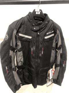 BUFFALO MOTORCYCLE JACKET IN BLACK AND GREY SIZE M UK