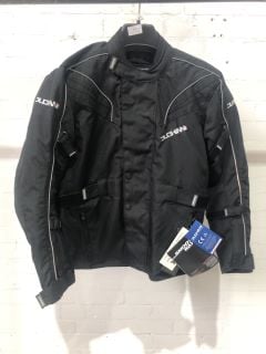 DUCHINNI BLACK WITH HINT OF GREY MOTORCYCLE JACKET (SIZE 42/M)