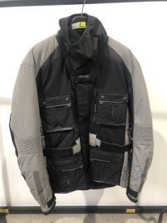 WEISE GREY & BLACK MOTORCYCLE JACKET (SIZE L)