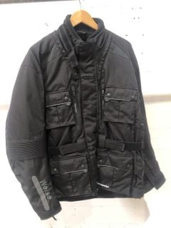 WEISE FULL BLACK MOTORCYCLE JACKET (SIZE L)