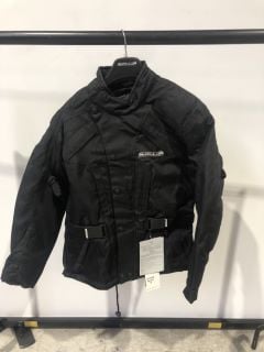 BUFFALO MODEL S TYPE BLACK & GREY MOTORCYCLE JACKET (SIZE M)