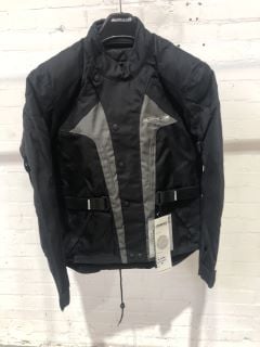 BUFFALO MODEL S TYPE BLACK & GREY MOTORCYCLE JACKET (SIZE M)