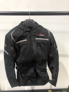 WEISE PRO AIR BLACK WITH GREY HINTS MOTORCYCLE JACKET (SIZE L)