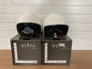 2X STING HELMETS COCON SIZE EXTRA EXTRA LARGE (WHITE)