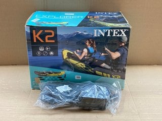 INTEX EXPLORER K2 SPORT SET COLLECTION 2 PERSON KAYAK RRP - £99.11 TO INCLUDE ADULT SNORKEL SET IN BLACK: LOCATION - A6