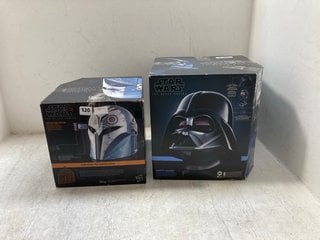 2 X ASSORTED STAR WARS BO - KATAN KRYZE AND DARTH VADER ELECTRONIC HELMETS: LOCATION - A7