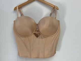 HONEY BIRDETTE BUSTIER CLOUD DANCER BRALETTE IN NUDE SIZE: 36G RRP - £125: LOCATION - WHITE BOOTH