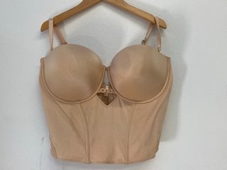 HONEY BIRDETTE BUSTIER CLOUD DANCER BRALETTE IN NUDE SIZE: 34G RRP - £125: LOCATION - WHITE BOOTH