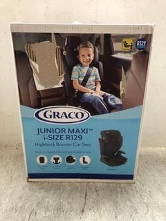 GRACO JUNIOR MAXI I - SIZE R129 HIGH BACK BOOSTER CHILDRENS CAR SEAT: LOCATION - A13