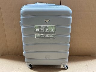 FLIGHT KNIGHT MEDIUM SIZED HARDSHELL TRAVEL SUITCASE IN LIGHT GREY: LOCATION - B19