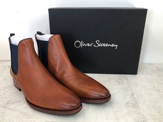 OLIVER SWEENEY MENS ANDANTE LEATHER BOOTS IN TAN SIZE: 13 RRP - £199: LOCATION - WHITE BOOTH