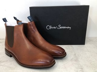 OLIVER SWEENEY MENS LOCHSIDE LEATHER BOOTS IN TAN SIZE: 13: LOCATION - WHITE BOOTH