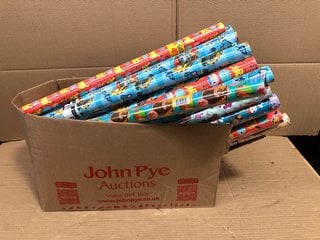 QTY OF ASSORTED CHILDRENS PRINTED WRAPPING PAPER ROLLS: LOCATION - B18