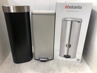 3 X ASSORTED JOHN LEWIS AND PARTNERS WASTE BINS TO INCLUDE BRABANTIA 30L NEWICON PEDAL BIN: LOCATION - B15