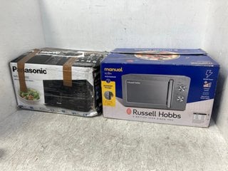 2 X ASSORTED RUSSELL HOBBS AND PANASONIC MICROWAVES: LOCATION - B3