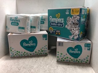 6 X MULTIPACKS OF PAMPER NAPPY PANTS: LOCATION - A2