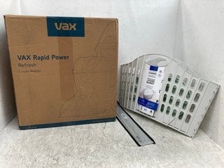 FOLD DOWN LAUNDRY BASKET IN WHITE TO INCLUDE VAX RAPID POWER REFRESH CARPET CLEANER: LOCATION - C5