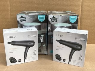 3 X LIRAIP 8899 HAIR DRYERS TO INCLUDE 2 X TOMMEE TIPPEE TWIST AND CLICK ADVANCED NAPPY DISPOSAL SYSTEMS: LOCATION - C11