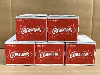 5 X BOXES OF CELEBRATIONS CHOCOLATE BOXES 2432G BB: 11/24: LOCATION - C11