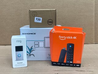 4 X ASSORTED ELECTRICAL ITEMS TO INCLUDE RING BATTERY POWERED HD VIDEO DOORBELL: LOCATION - C15