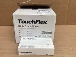 BOX OF TOUCH FLEX NITRILE POWDER FREE EXAM GLOVES: LOCATION - C15