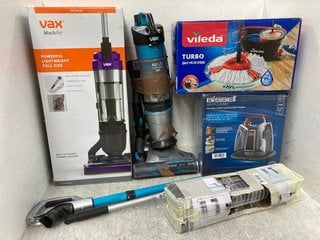 QTY OF ASSORTED HOUSE HOLD ITEMS TO INCLUDE VAX MACH AIR MULTI CYCLONIC UPRIGHT VACUUM CLEANER RRP - £!15: LOCATION - C17