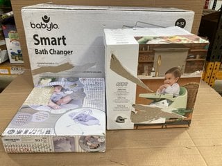 3 X ASSORTED BABY ITEMS TO INCLUDE BABYLO SMART BATH CHANGER: LOCATION - D11