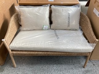 JOHN LEWIS & PARTNERS BURFORD 2 SEATER GARDEN SOFA IN NATURAL FINISH: LOCATION - B6