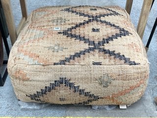 KESU KILIM POUF - NATURAL - LARGE - RRP £450: LOCATION - C1