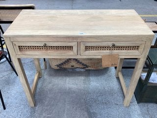 KANZ MANGO WOOD WRITING DESK - NATURAL - ONE SIZE - RRP £750: LOCATION - C1