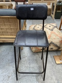 UKARI COUNTER CHAIR - AGED BLACK - RRP £325: LOCATION - C1