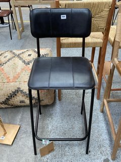 UKARI COUNTER CHAIR - AGED BLACK - RRP £325: LOCATION - C1