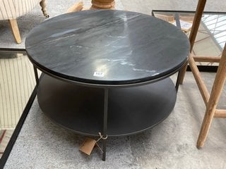 KAROKO MARBLE COFFEE TABLE - BLACK - ONE SIZE - RRP £395: LOCATION - C2