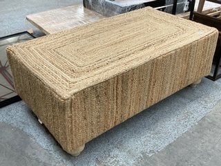 ONDAL BRAIDED HEMP COFFEE TABLE - NATURAL - ONE SIZE - RRP £595: LOCATION - C2