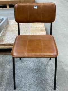 UKARI DINING CHAIR - AGED TAN - RRP £225: LOCATION - C2