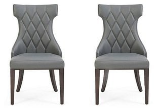 FREYA/FLORENCIA/FREDERICK/FREDO GREY PU DINING CHAIR (PAIRS) - RRP £500: LOCATION - B2